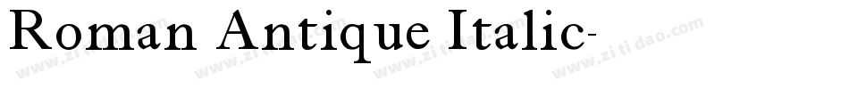 Roman Antique Italic字体转换